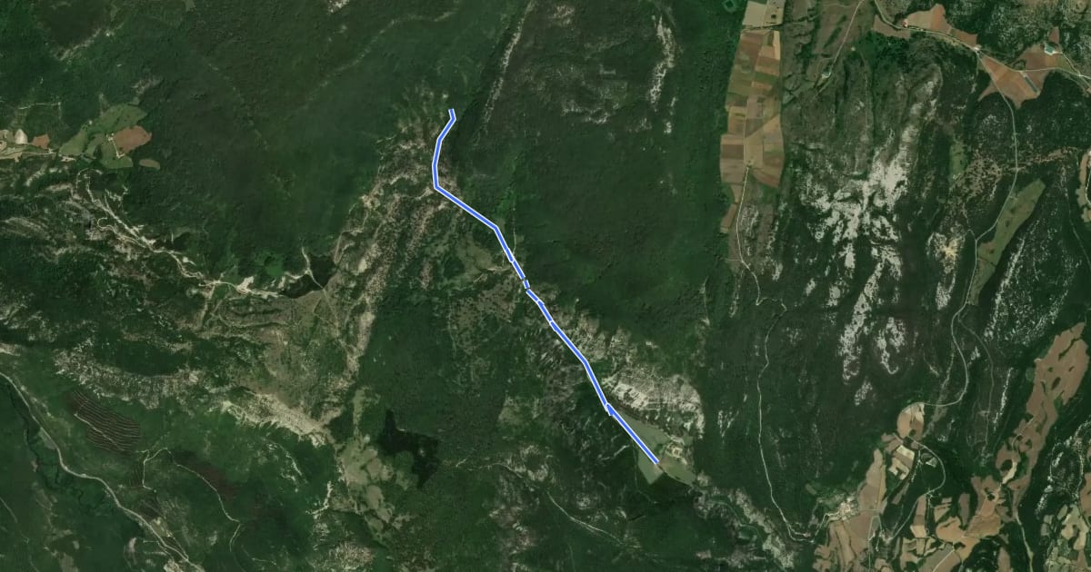 Маршрут Irantzu ibaiaren arroila на спутниковом снимке