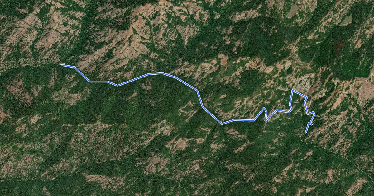 Маршрут Iron Bear Trail на спутниковом снимке