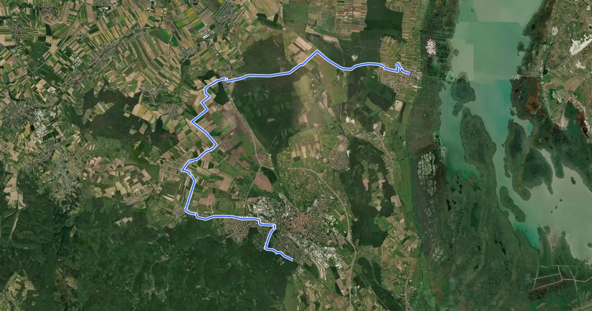 Маршрут Iron Curtain Trail [AT|HU]_3 (Mörbisch am See - Sopron) на спутниковом снимке