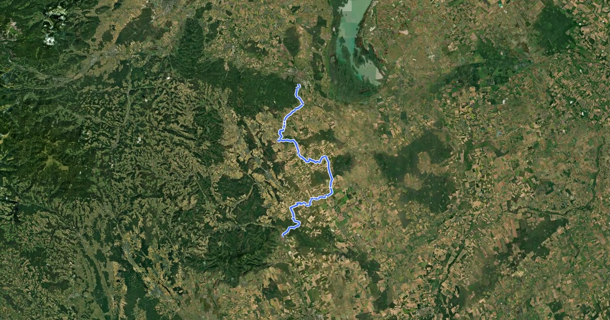 Маршрут Iron Curtain Trail [AT|HU]_4 (Sopron - Kőszeg) на спутниковом снимке