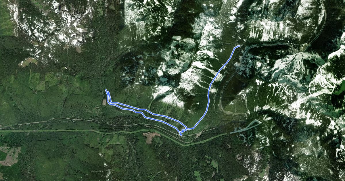 Маршрут Iron Goat Trail на спутниковом снимке