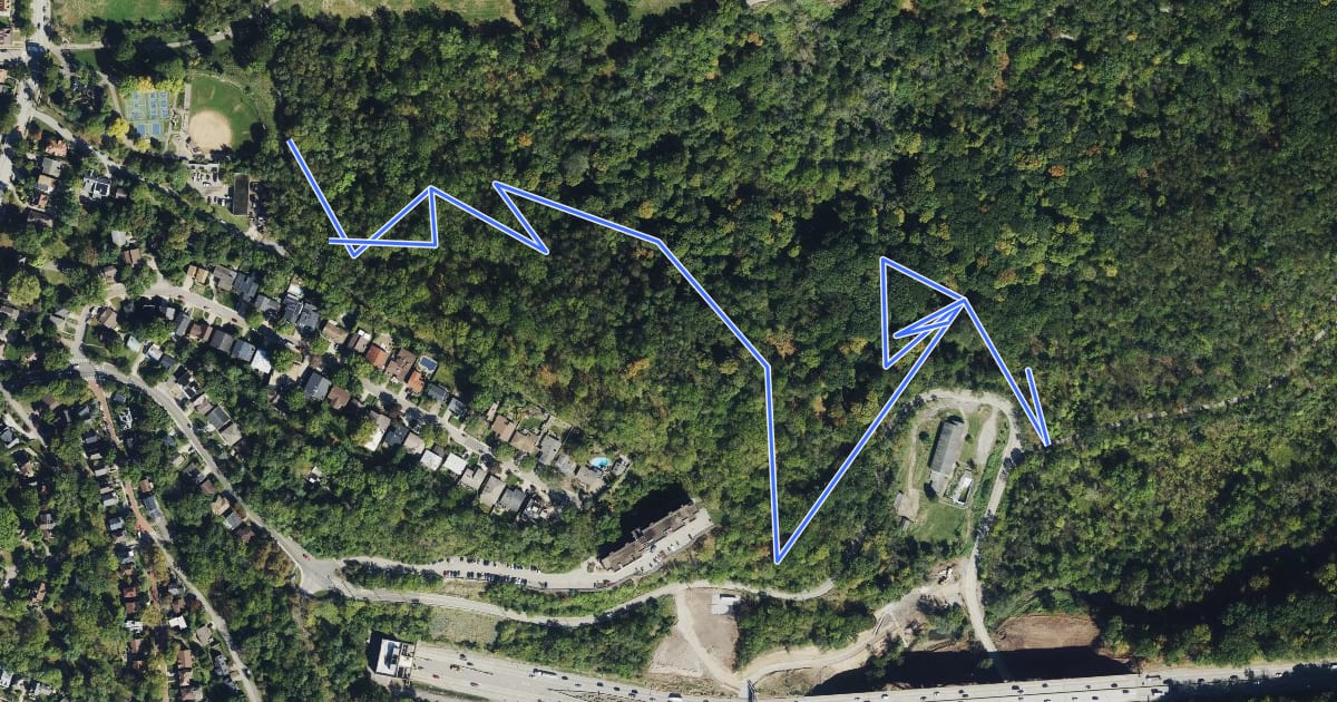 Маршрут Iron Grate Trail на спутниковом снимке
