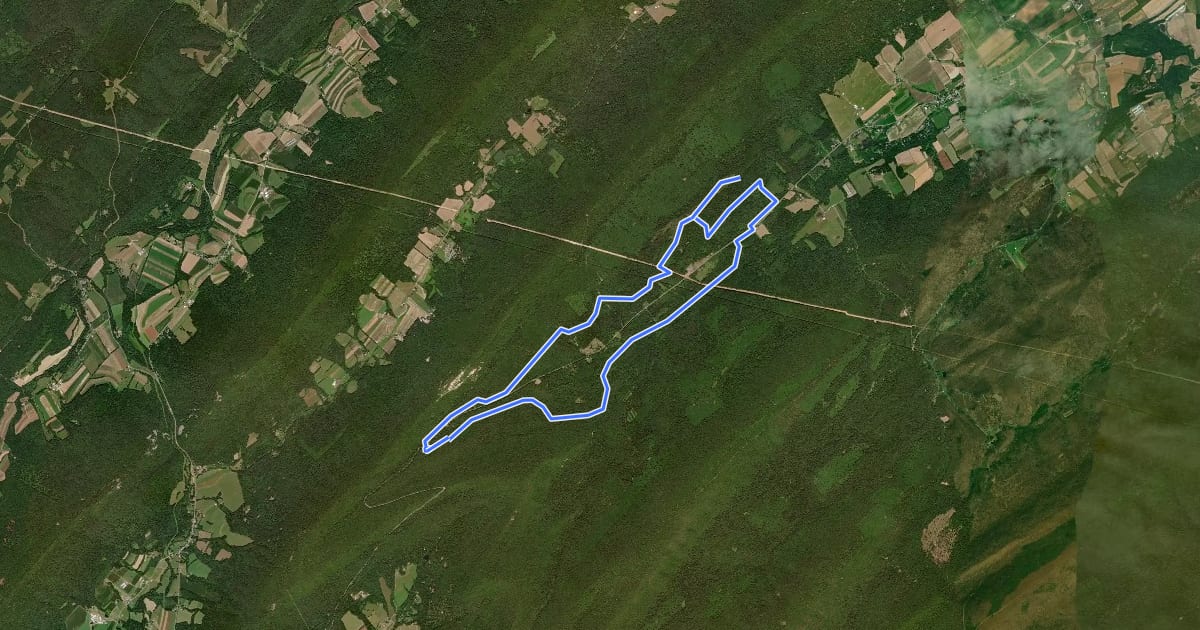 Маршрут Iron Horse Trail на спутниковом снимке