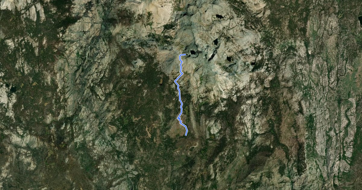 Маршрут Iron Lake Trail на спутниковом снимке