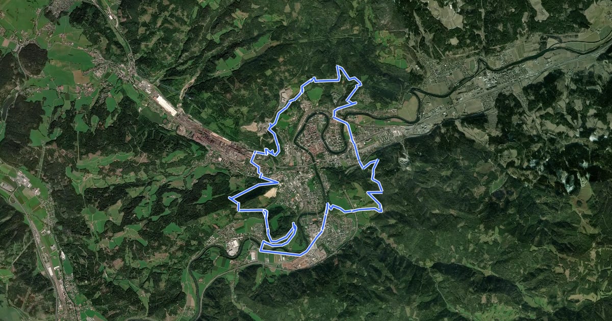 Маршрут Iron man trail на спутниковом снимке