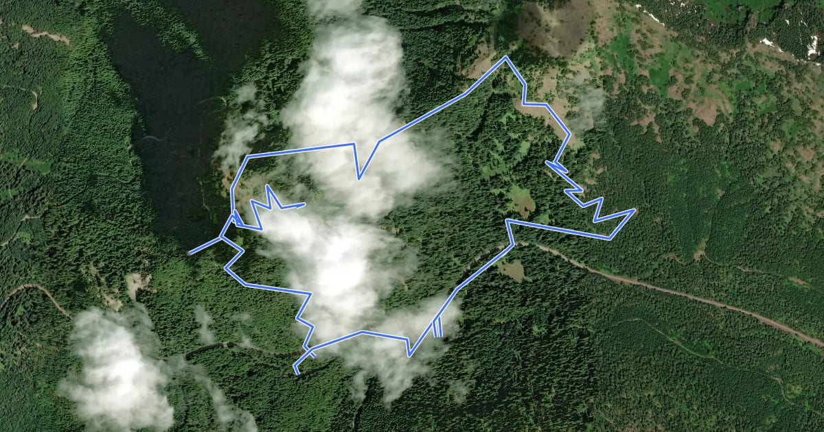 Маршрут Iron Mountain-Cone Peak Loop на спутниковом снимке