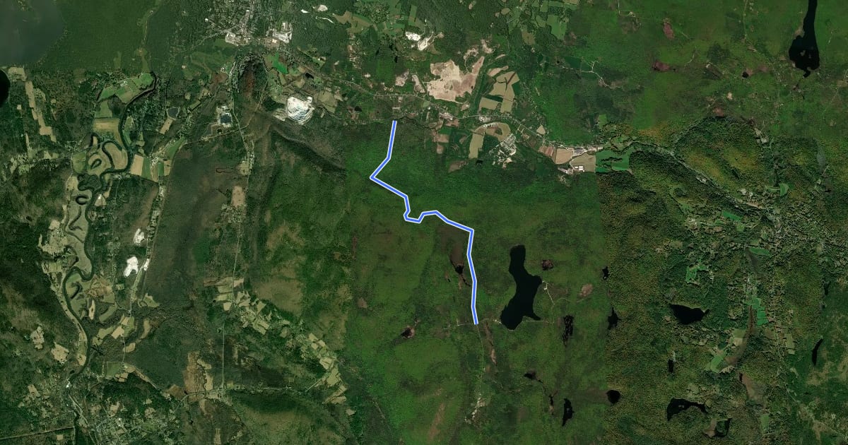 Маршрут Iron Mountain Trail на спутниковом снимке