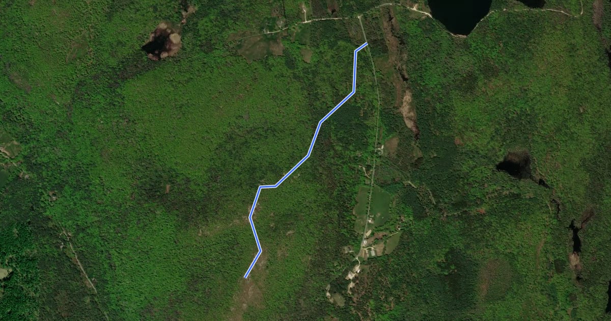 Маршрут Iron Mountain Trail на спутниковом снимке