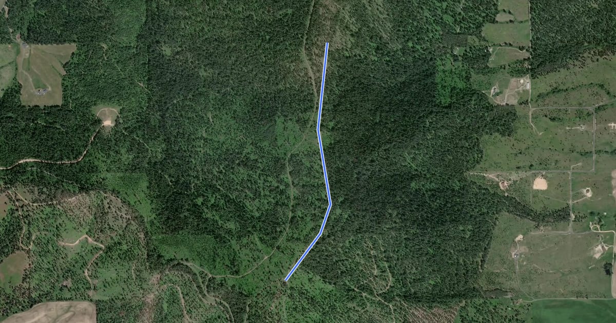 Маршрут Iron Mountain Trail на спутниковом снимке