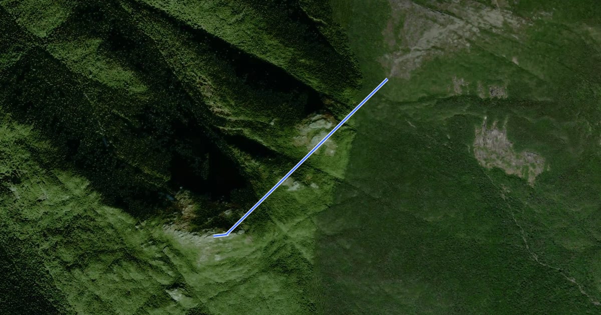 Маршрут Iroquois Trail на спутниковом снимке