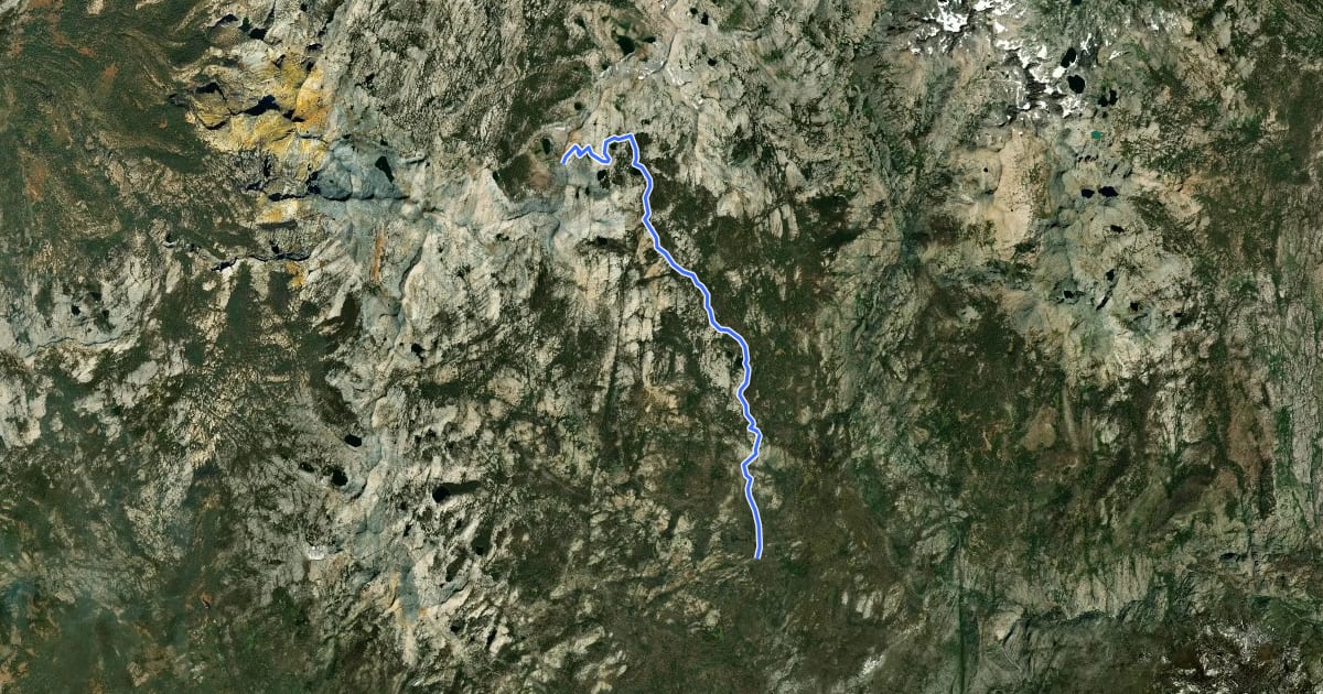 Маршрут Isberg Trail на спутниковом снимке