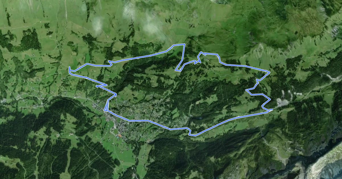 Маршрут Isenau Bike на спутниковом снимке