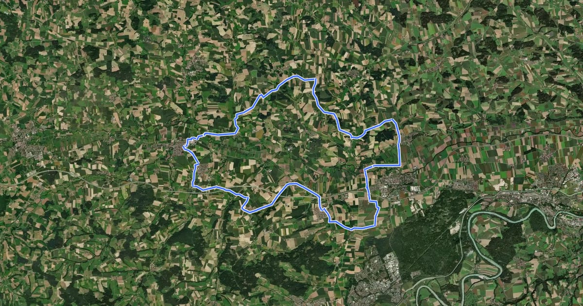Маршрут Isental Tour на спутниковом снимке