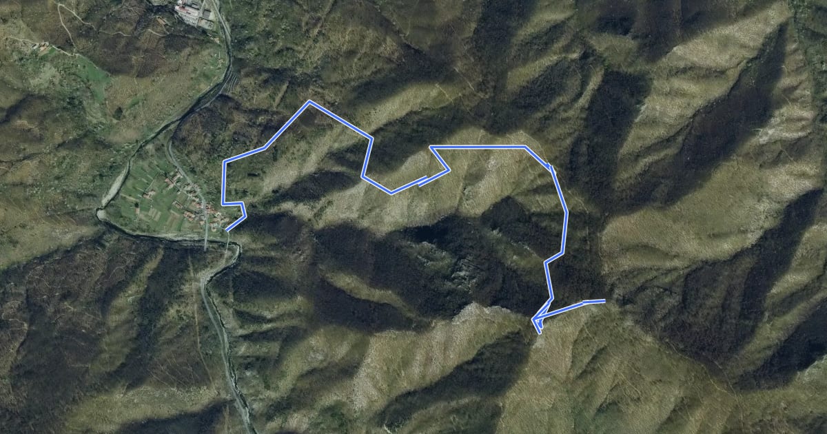 Маршрут Isola Grande - Monte Camulera на спутниковом снимке