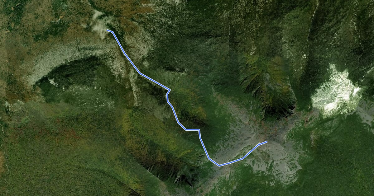 Маршрут Israel Ridge Path на спутниковом снимке