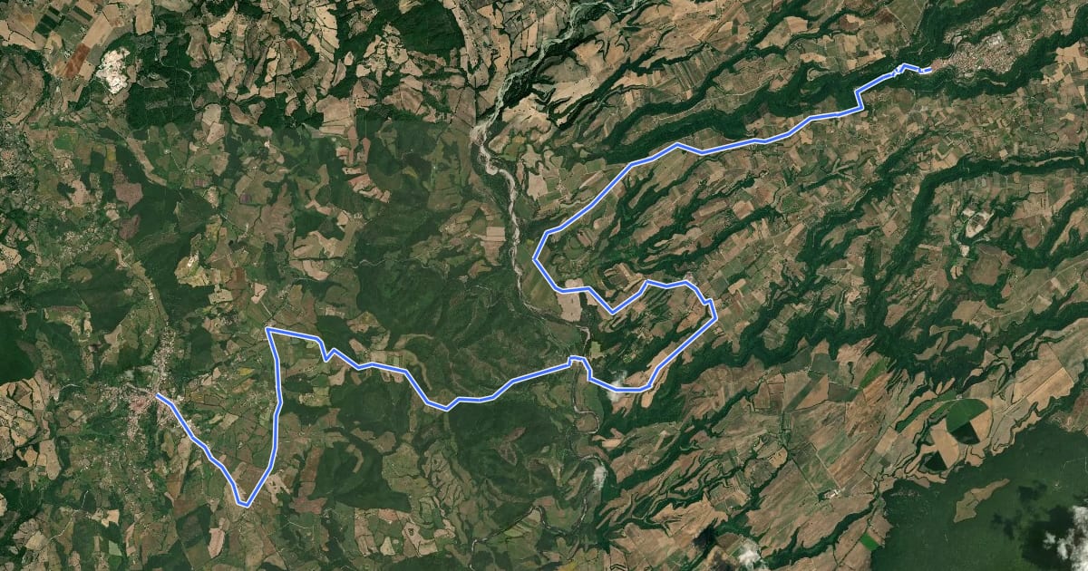 Маршрут Italia Coast to Coast tappa 16 на спутниковом снимке