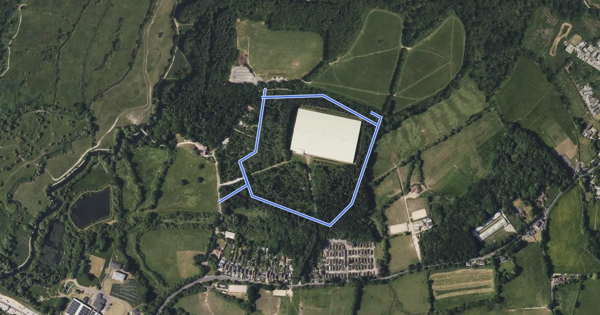 Маршрут Itchen Valley Bridle Route на спутниковом снимке