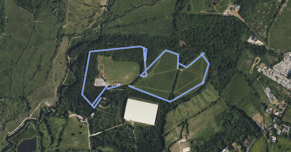 Маршрут Itchen Valley Off Road Cycle Route на спутниковом снимке