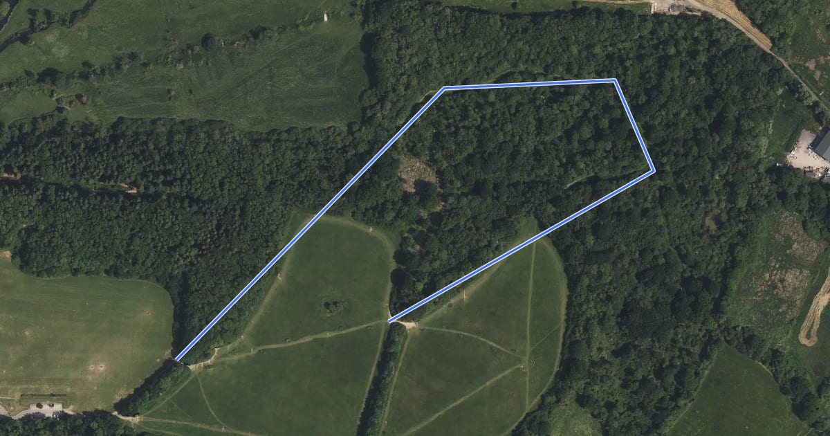 Маршрут Itchen Valley Woodland Nature Trail на спутниковом снимке