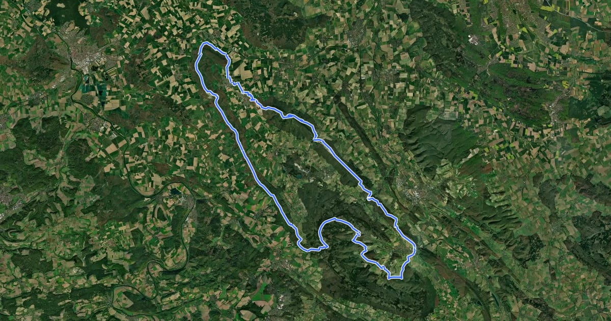 Маршрут Ith-Hils-Wanderweg на спутниковом снимке