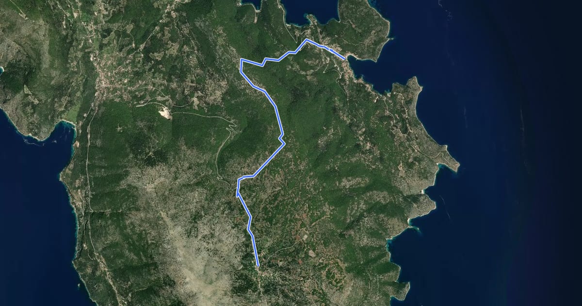 Маршрут Ithaca Trail 012A на спутниковом снимке