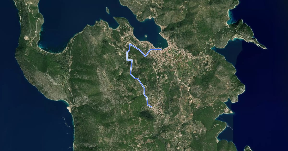 Маршрут Ithaca Trail 03 на спутниковом снимке
