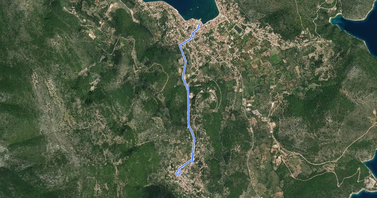 Маршрут Ithaca Trail 03A на спутниковом снимке