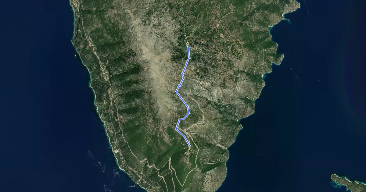Маршрут Ithaca Trail 11 на спутниковом снимке