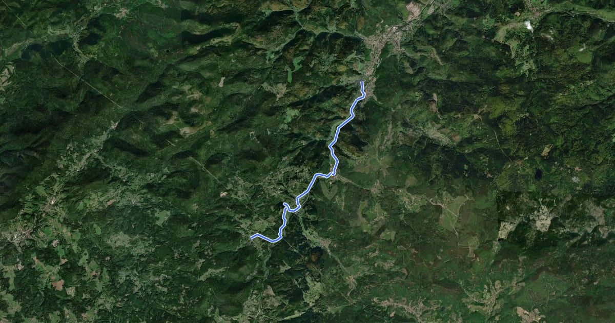Маршрут Itinéraire cyclable de la Vallée de la Bruche на спутниковом снимке