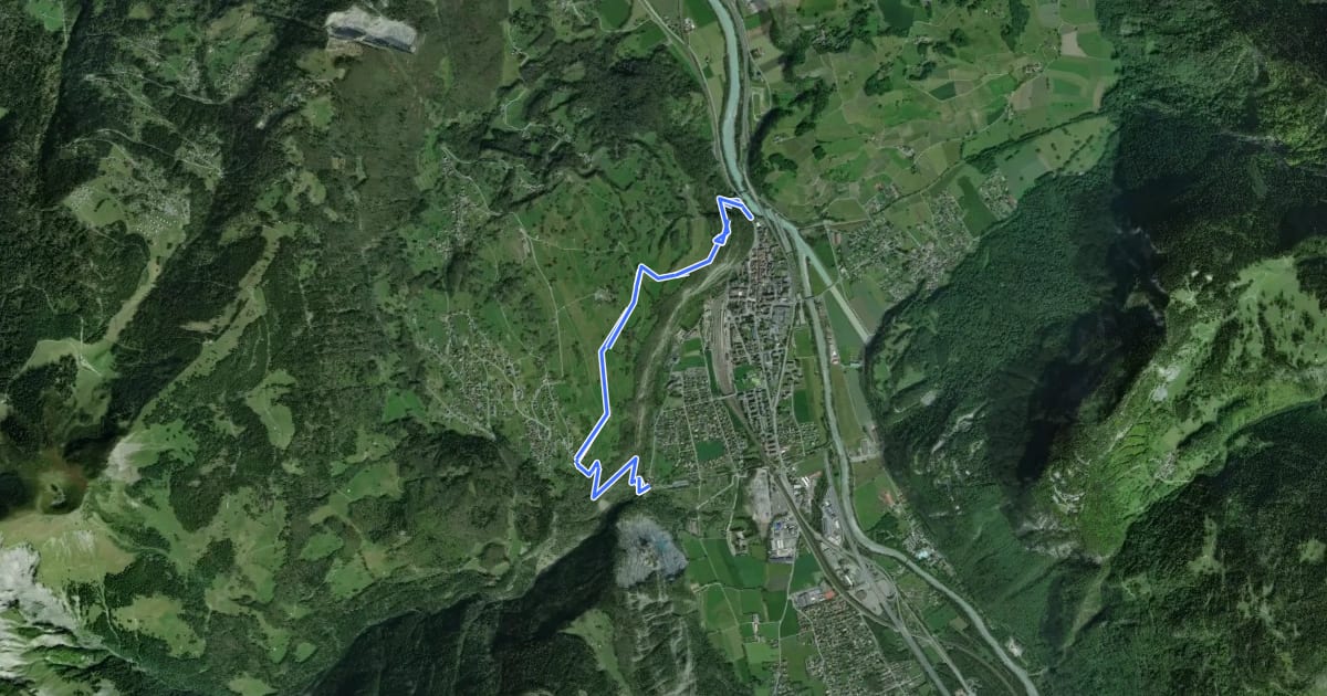 Маршрут Itinéraire du Plateau de Vérossaz на спутниковом снимке