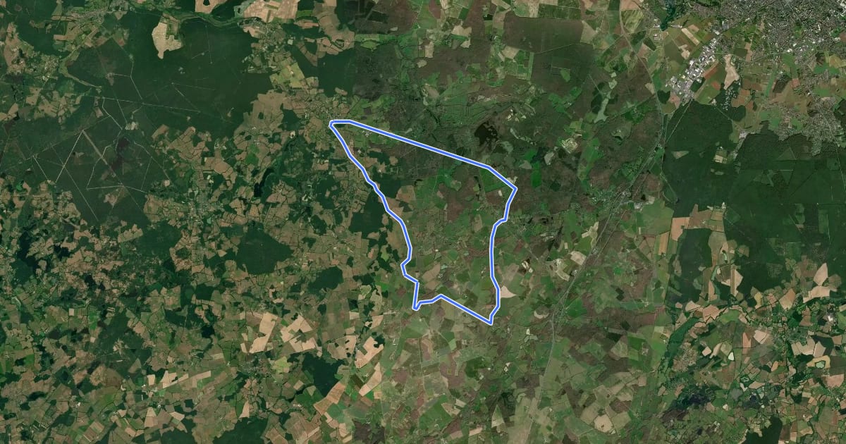Маршрут Itinéraire vélo n°12 - Balade champêtre en queue de Brenne на спутниковом снимке