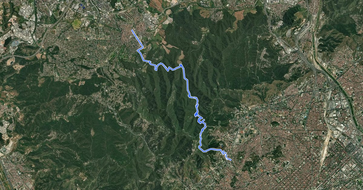 Маршрут Itinerari al Coll-s'Erola на спутниковом снимке