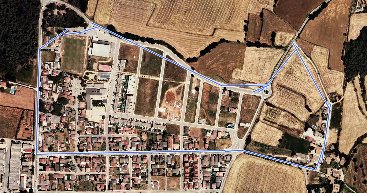 Маршрут Itinerari Curt - Fontcoberta на спутниковом снимке