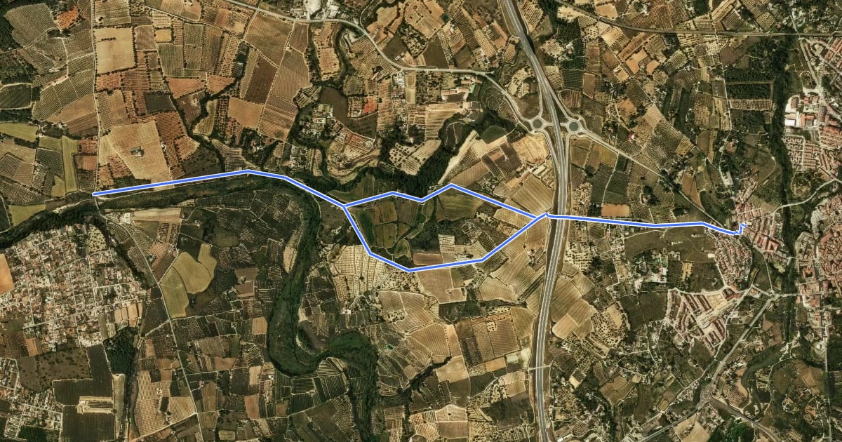 Маршрут Itinerari de Salut: Pont de Goi на спутниковом снимке