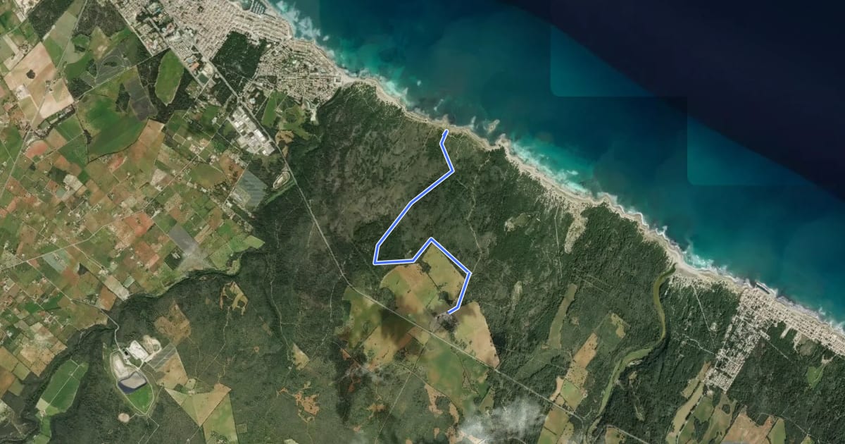 Маршрут Itinerari de Son Bauló на спутниковом снимке