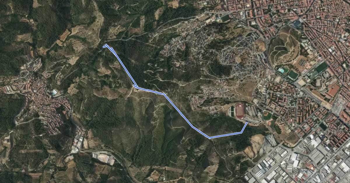 Маршрут Itinerari el Cordal de Sant Ramon на спутниковом снимке