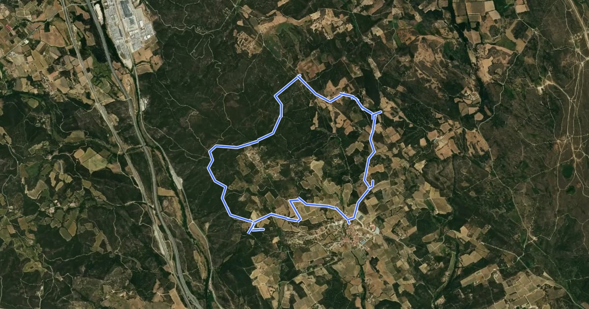 Маршрут Itinerari megalític de Campmany на спутниковом снимке