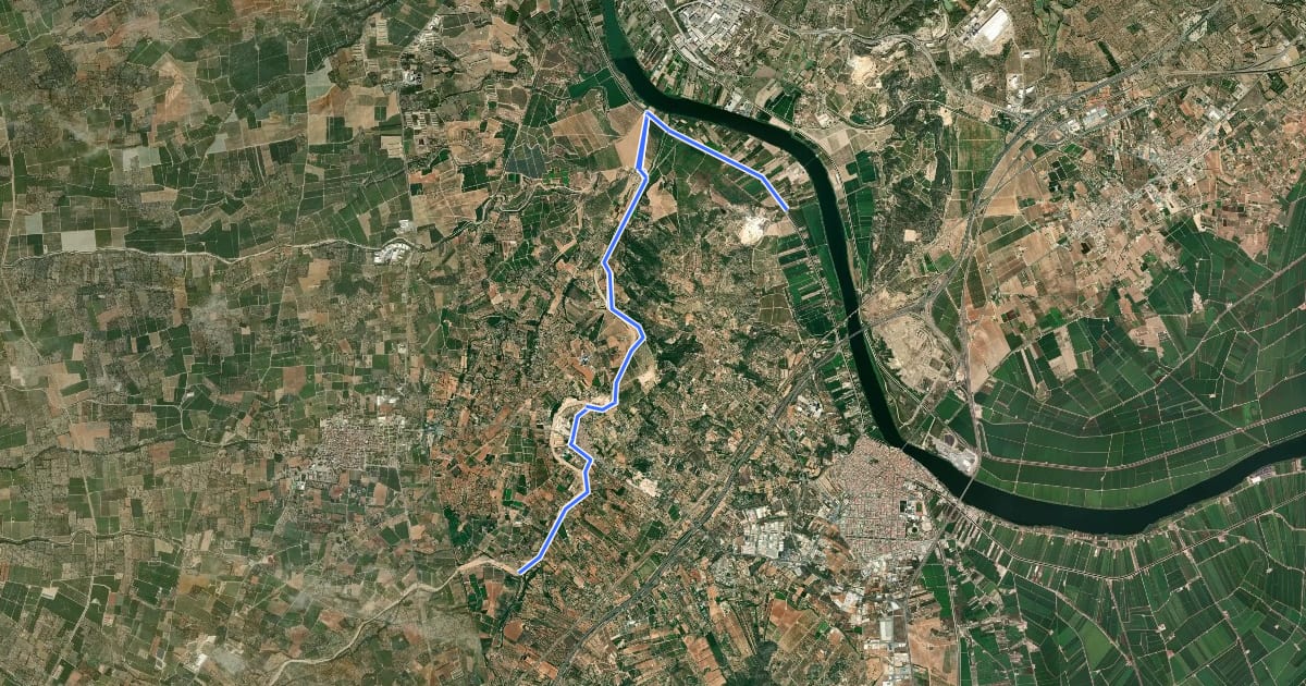 Маршрут Itinerari pel barranc de la Galera (1r tram: la Carrova - la Foia) на спутниковом снимке