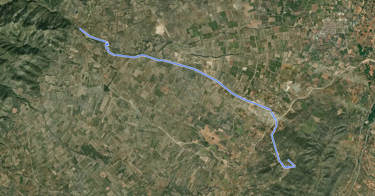 Маршрут Itinerari pel barranc de la Galera (3r tram: Godall - Mas de Barberans) на спутниковом снимке
