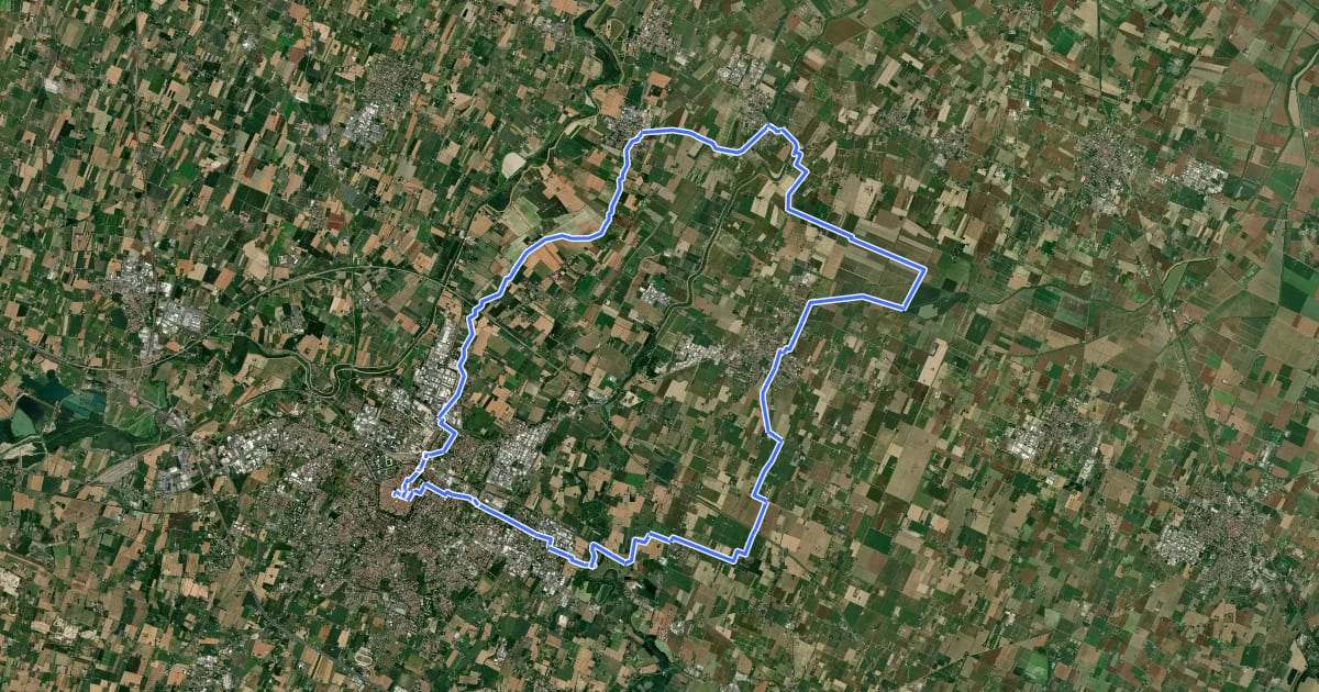 Маршрут Itinerario 1 на спутниковом снимке