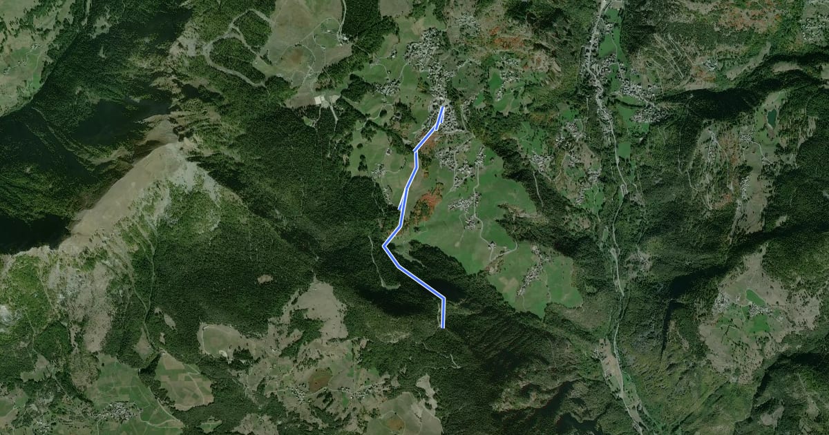 Маршрут itinerario 13 Torgnon Colle di San Pantaleone на спутниковом снимке