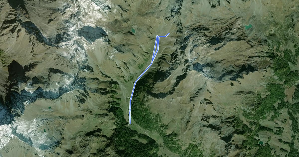Маршрут Itinerario 13A Praz - Fenetre de Tsan на спутниковом снимке