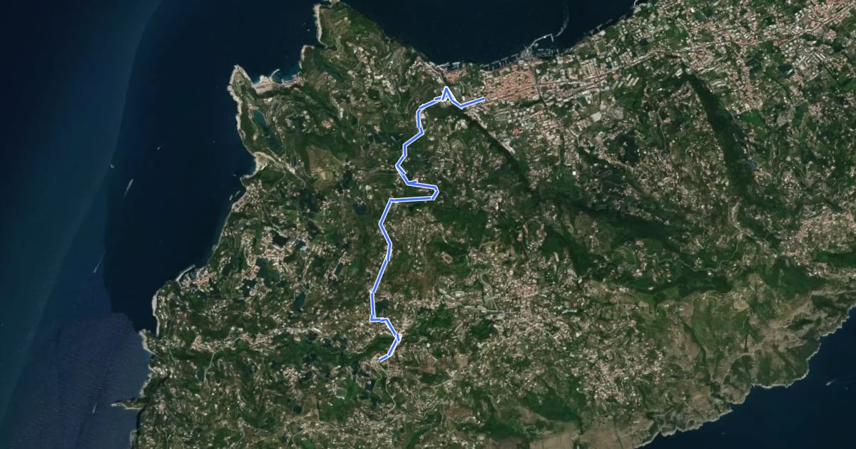Маршрут Itinerario 14 на спутниковом снимке