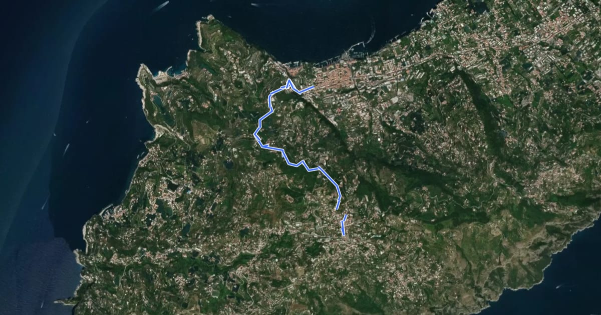 Маршрут Itinerario 15 на спутниковом снимке