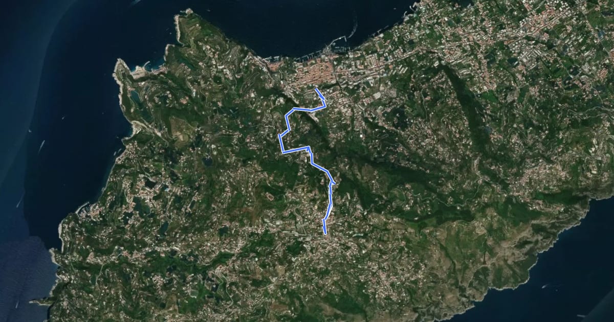 Маршрут Itinerario 16 на спутниковом снимке
