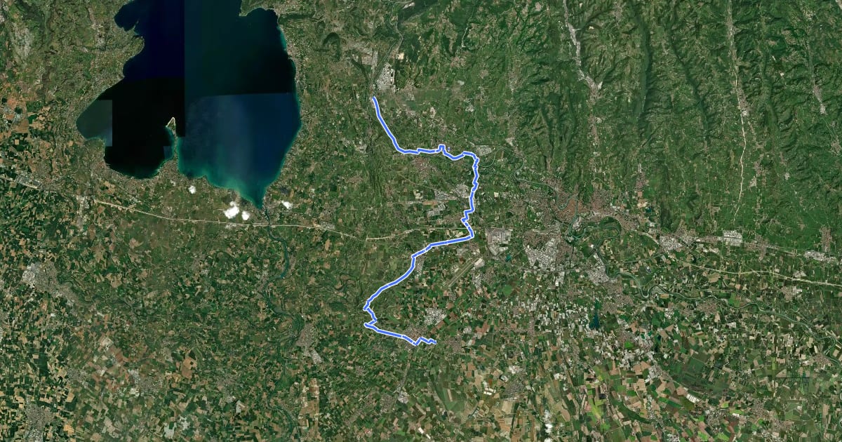 Маршрут Itinerario 16 на спутниковом снимке