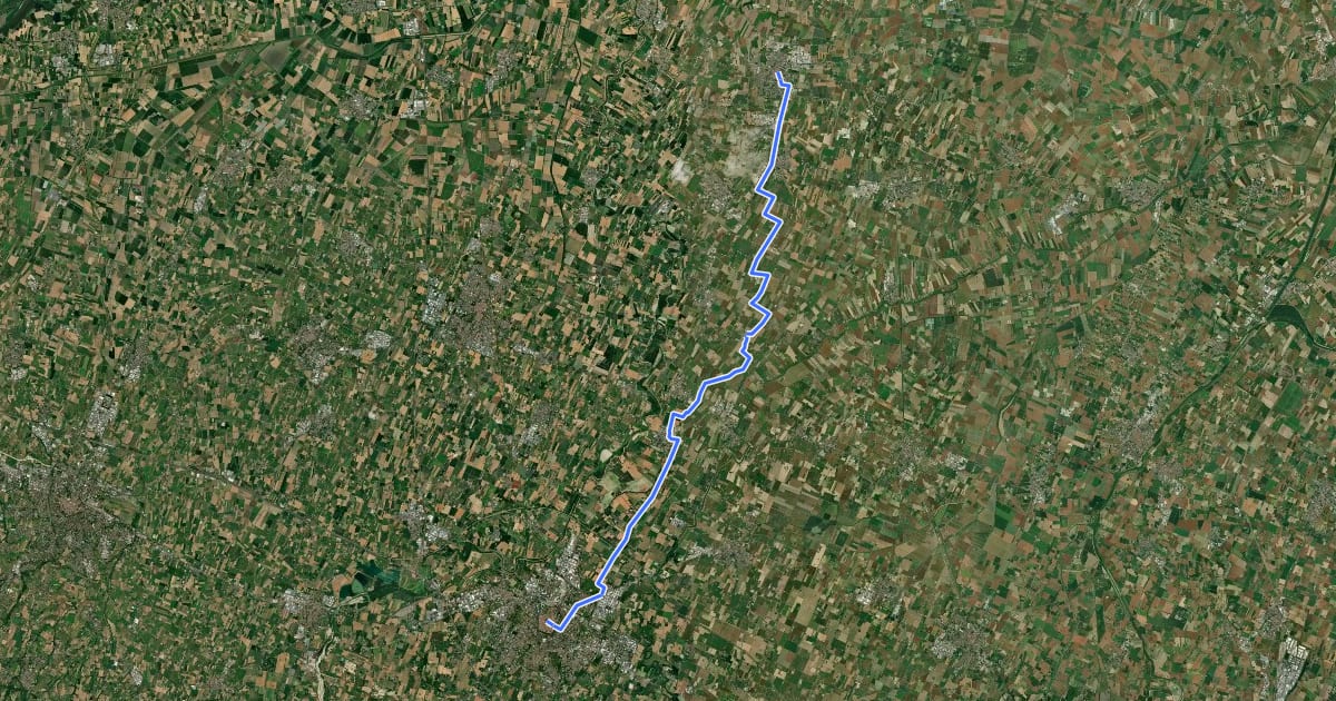 Маршрут Itinerario 18 на спутниковом снимке