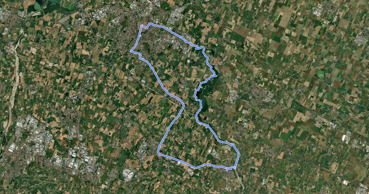 Маршрут Itinerario 2b на спутниковом снимке