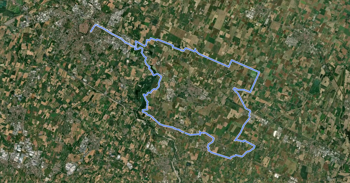 Маршрут Itinerario 3 на спутниковом снимке