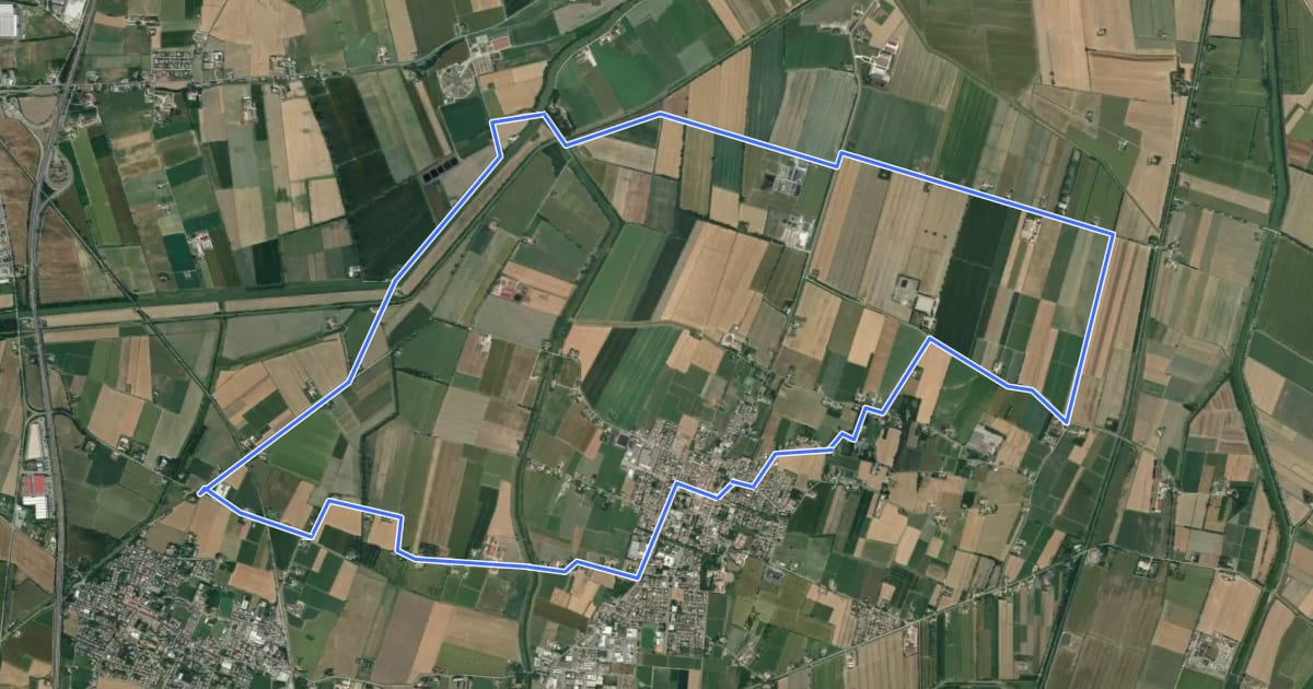 Маршрут Itinerario 30 на спутниковом снимке